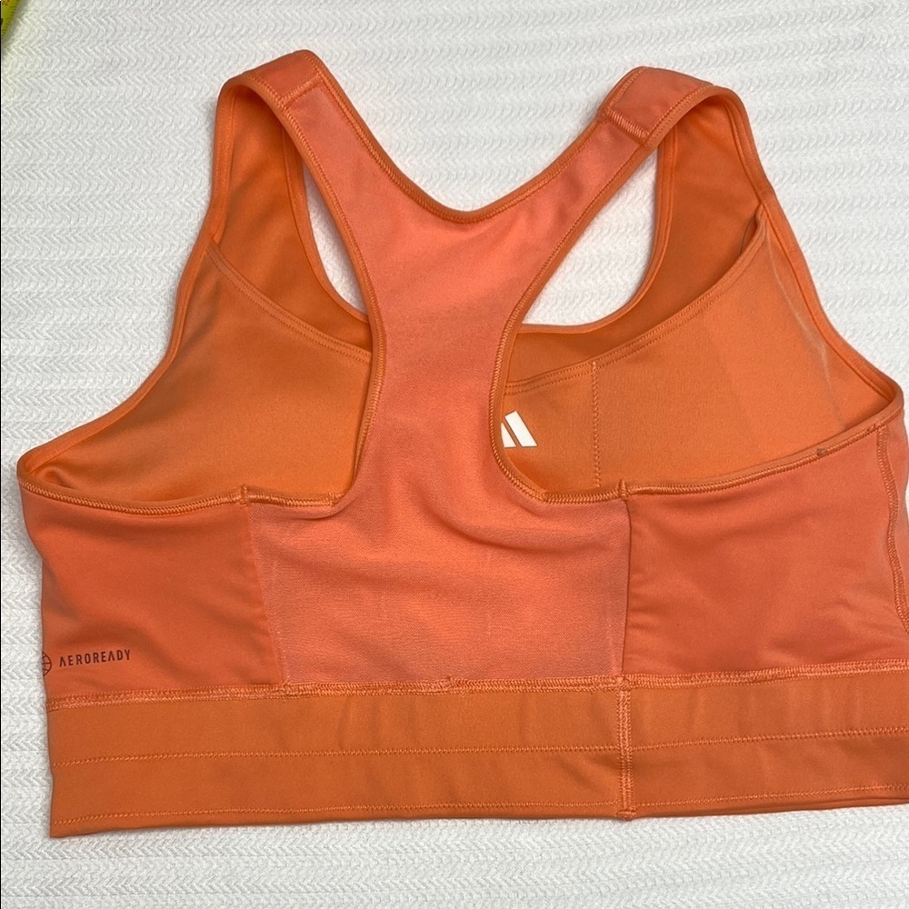 Adidas Sports Bra Racerback Performance Boston Athletic Association Orange 32-34 - Picture 8 of 14